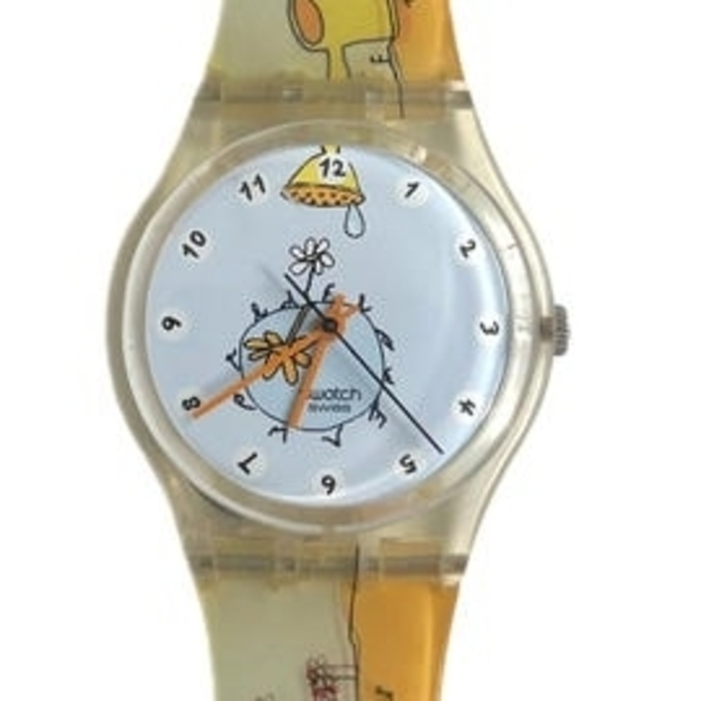 Swatch Gent Originals model named "Flower Talk" with the reference number GK312